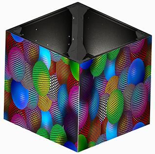 LSF Series 90 Degree Angle Creative Cube LED Display With 1000x250mm, 750x250mm & 250X250MM Die Casting Slimp Panel